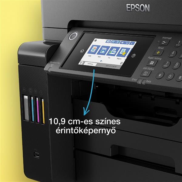 EPSON Tintasugaras nyomtató - EcoTank L15150 (A3+, MFP, színes, 4800x2400 DPI, 32 lap/perc, USB/LAN/Wifi) (C11CH72402)