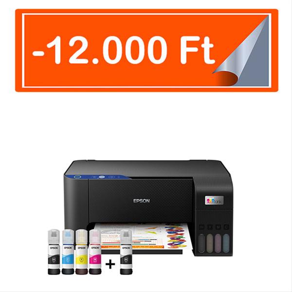 EPSON Tintasugaras nyomtató - EcoTank L3211 (A4, MFP, színes, 5760x1440 DPI, 33 lap/perc, USB) (C11CJ68402)