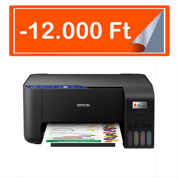 EPSON Tintasugaras nyomtató - EcoTank L3251 (A4, MFP, színes, 5760x1440 DPI, 33 lap/perc, USB/Wifi/Wifi direct) (C11CJ67406)