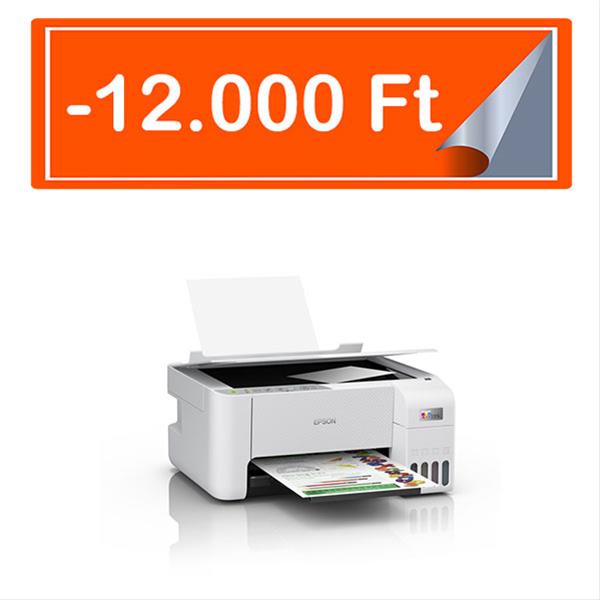 EPSON Tintasugaras nyomtató - EcoTank L3256 (A4, MFP, színes, 5760x1440 DPI, 33 lap/perc, USB/Wifi) (C11CJ67407)