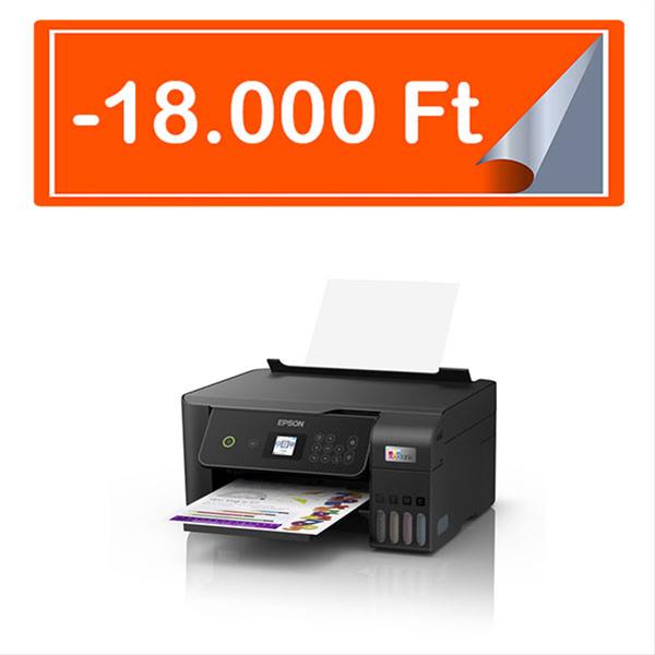 EPSON Tintasugaras nyomtató - EcoTank L3280 (A4, MFP, színes, 5760x1440 DPI, 33 lap/perc, USB/Wifi) (C11CJ66426)