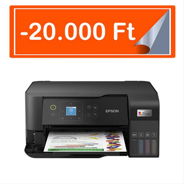 EPSON Tintasugaras nyomtató - EcoTank L3560 (A4, MFP, színes, 4800x1200 DPI, 33 lap/perc, USB/Wifi) (C11CK58403)