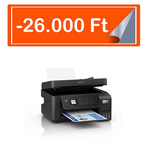 EPSON Tintasugaras nyomtató - EcoTank L5310 (A4, MFP, színes, 5760x1440 DPI, 33 lap/perc, ADF, USB/LAN/Wifi) (C11CJ65412)