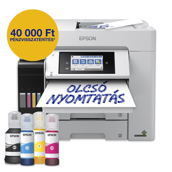 EPSON Tintasugaras nyomtató - EcoTank L6580 (A4, MFP, színes, 4800x2400 DPI, 32 lap/perc, USB/LAN/Wifi) (C11CJ28402)