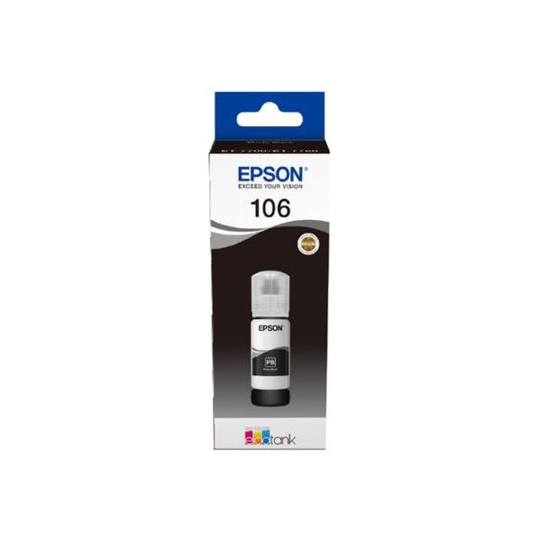 Epson No.106 (T00R1) Photo black tinta 70ml (eredeti) Ecotank ET-7700/ET-7750/L7160/L7180/L7188 széria (C13T00R140)
