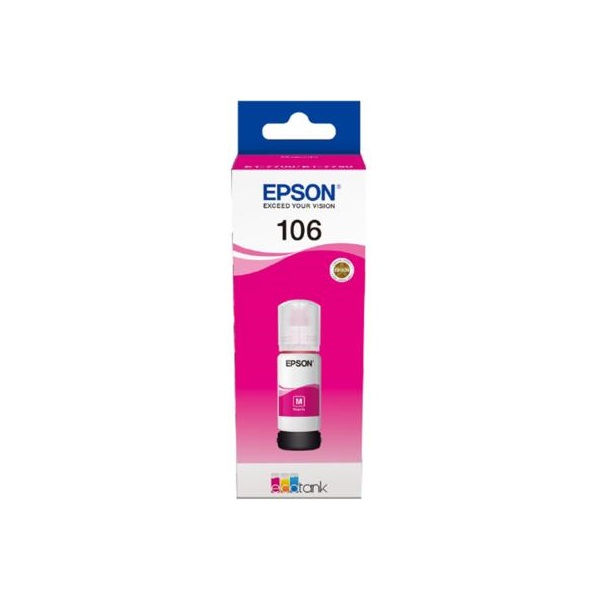 Epson No.106 (T00R3) magenta tinta 70ml (eredeti) Ecotank ET-7700/ET-7750/L7160/L7180/L7188 széria (C13T00R340)