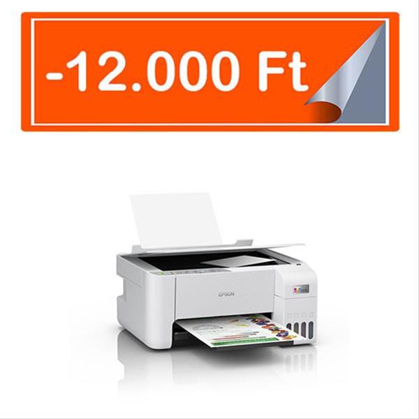 Epson EcoTank L3256 színes tintasugaras MFP, WiFi, USB 2.0 A4 nyomtató, fehér