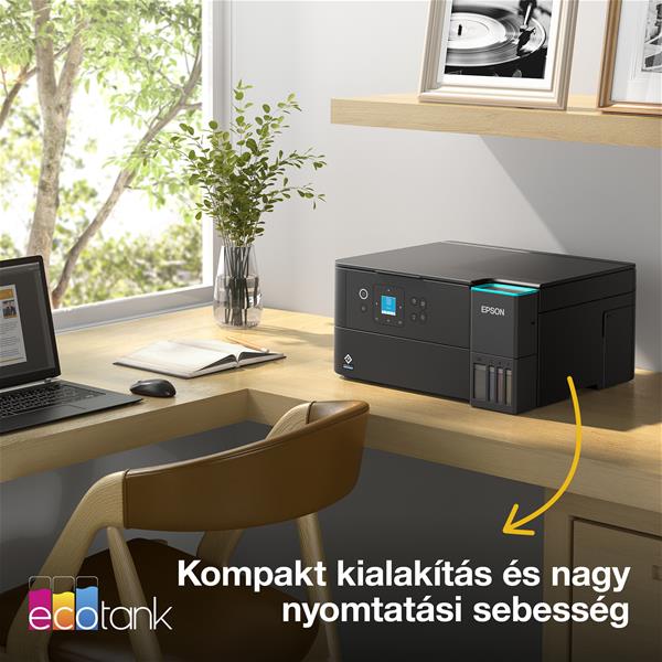 Epson EcoTank L4360 A4, színes multifunkciós nyomtató DUPLEX, AirPrint USB/WiFi 8500/6500 oldal tintával