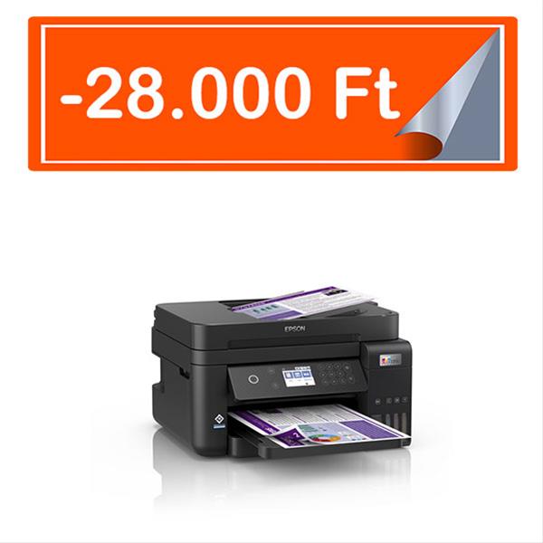Epson EcoTank L6270 A4, MFP, 4800X1200 DPI,33 LAP/PERC, DUPLEX, ADF, USB/LAN/WIFI színes tintasugaras nyomtató
