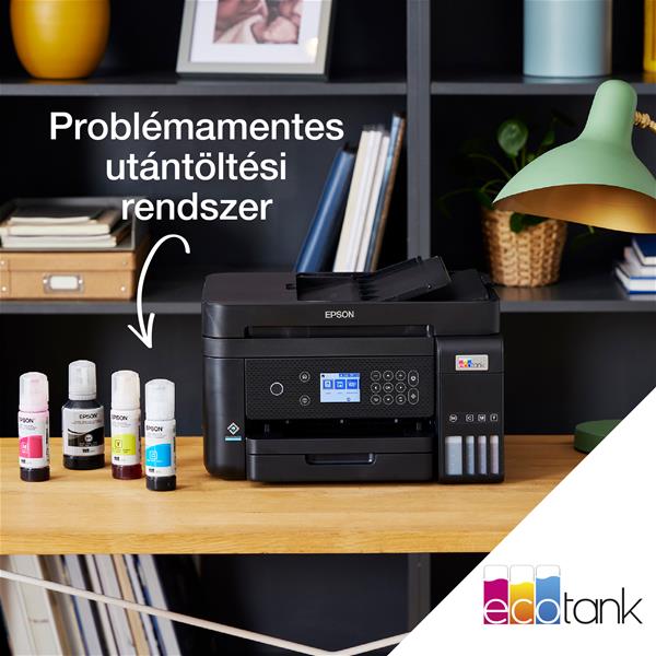 Epson EcoTank L6270 A4, MFP, 4800X1200 DPI,33 LAP/PERC, DUPLEX, ADF, USB/LAN/WIFI színes tintasugaras nyomtató