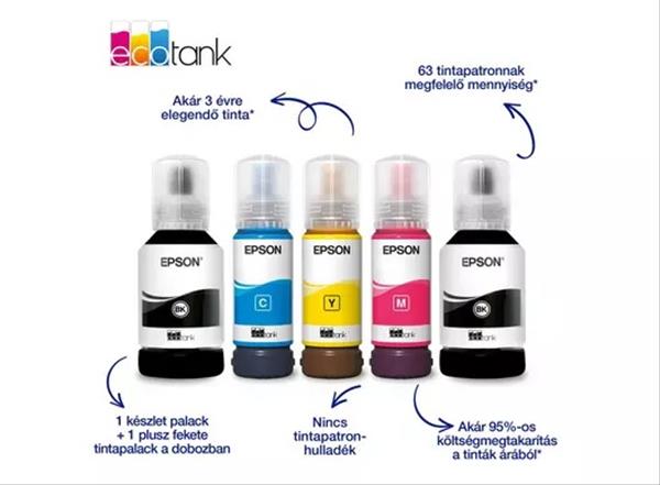 Epson EcoTank L6370 A4, Színes multifunkciós nyomtató DUPLEX, ADF, WIFI/LAN/USB, 15100/5500 oldal tintával