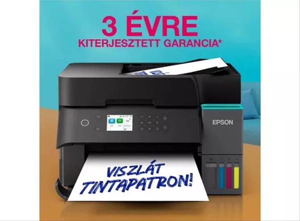 Epson EcoTank L6370 A4, Színes multifunkciós nyomtató DUPLEX, ADF, WIFI/LAN/USB, 15100/5500 oldal tintával