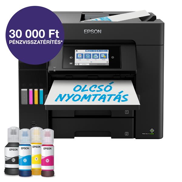 Epson EcoTank L6570 A4, Színes multifunkciós nyomtató DUPLEX, ADF, WIFI/LAN/USB, 8100/6500 oldal tintával