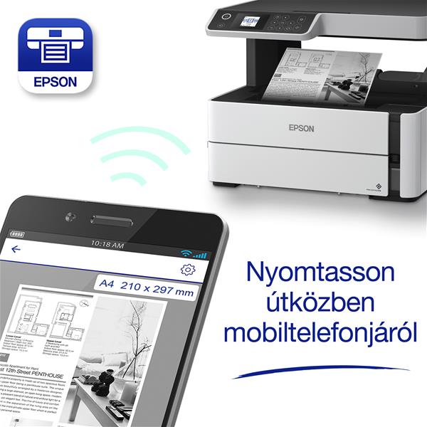 Epson EcoTank M2170 (A4, MFP, 1200x2400 DPI, 39 lap/perc, USB/LAN/Wifi) nyomtató