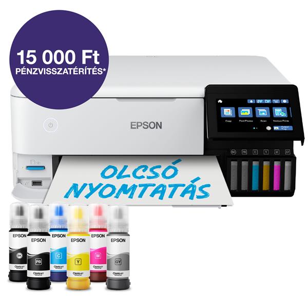 Epson Ecotank L8160 A4 színes multifunkciós fotónyomtató LAN/WIFI 1800 fotóra elegendő tintával