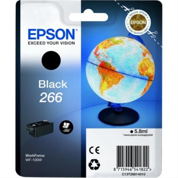 Epson No.266 (T2661) Black patron 5.8 ml (eredeti) Workforce WF-100W széria (C13T26614010)