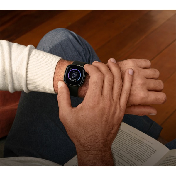 FITBIT Sense okosóra (Carbon / Graphite Stainless Steel) (FB512BKBK)