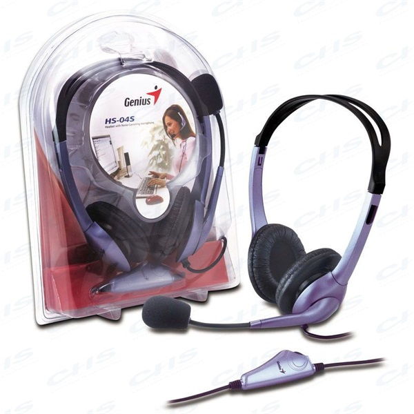 GENIUS Fejhallgató HS-04S, 3,5mm Jack (HS-04S)