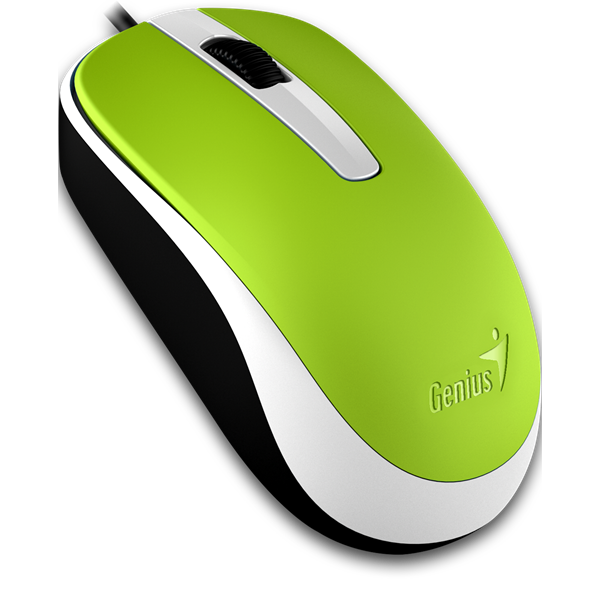 GENIUS Vezetékes egér optikai DX-120, USB, 1000dpi, Zöld (DX_120_USB_GREEN)