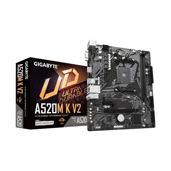 GIGABYTE Alaplap AM4 A520M K V2 AMD A520, mATX (A520M K V2)