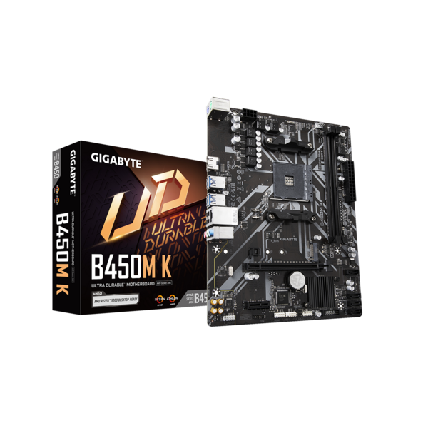 GIGABYTE Alaplap AM4 B450M K AMD B450, mATX (B450M K)