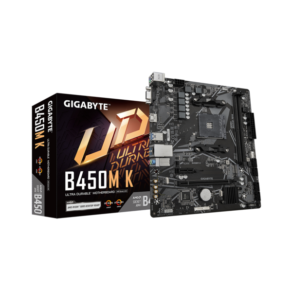 GIGABYTE Alaplap AM4 B450M K AMD B450, mATX (B450M K)