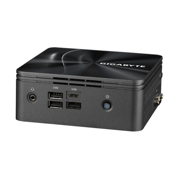 GIGABYTE PC BRIX, AMD Ryzen R5-4500U 4.0GHz, HDMI, MiniDisplayport, LAN, WIFI, BT, COM, 2,5" HDD hely, 7xUSB 3.2 (GB-BRR5H-4500)