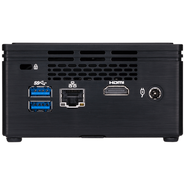 GIGABYTE PC BRIX, Intel Celeron N3350 2.4 GHz, HDMI, DSUB, LAN, WIFI, Bluetooth, 2,5" HDD hely, USB 3.0 (GB-BPCE-3350C)