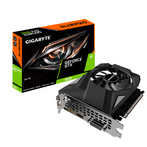 GIGABYTE Videokártya PCI-Ex16x nVIDIA GTX 1650 4GB DDR6 OC (GV-N1656D6-4GD)