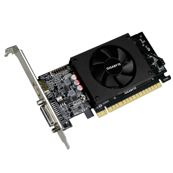 GIGABYTE Videokártya PCI-Ex16x nVIDIA GT 710 2GB DDR5 (GV-N710D5-2GL)