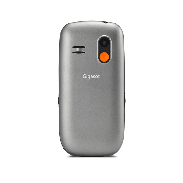 GIGASET GL390 mobiltelefon, idősek számára, Dual SIM, titán-ezüst (S30853-H1177-R601)