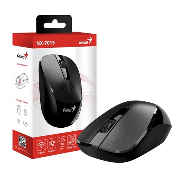 Genius NX-7015 rádiós vezeték nélküli egér fekete (NX-7015_BLACK)