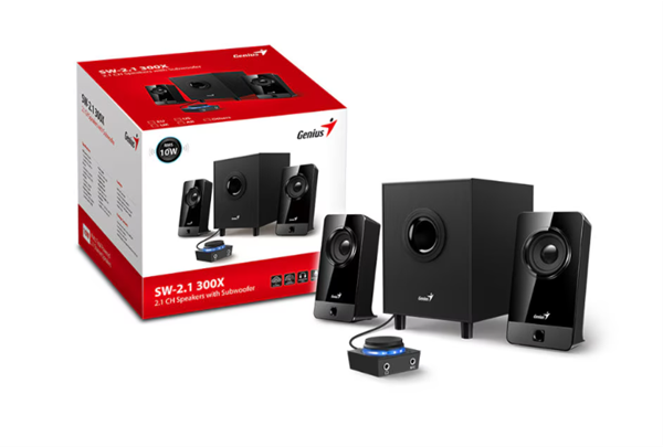 Genius SW-2.1 300x 10W fekete hangszóró