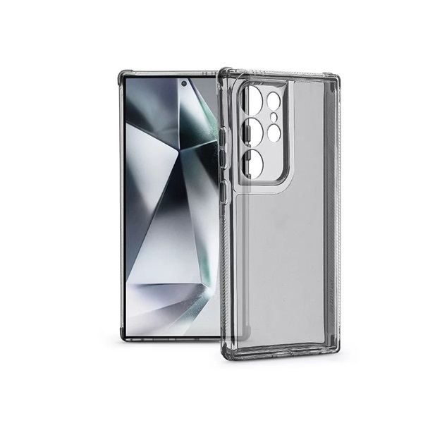 HAFFNER Matrix clear kameravédős szilikon tok S24 Ultra (füst fekete) (HF322426)