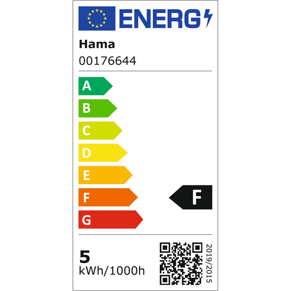 HAMA 176644, OKOS WIFI LED IZZÓ, MATTER, E27, GLOBE, RGBW FILAMENT, 4,9W (00176644)