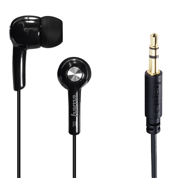 HAMA 184131, FÜLHALLGATÓ "INEAR EP" SZTEREÓ, FÉNYES FEKETE (00184131)