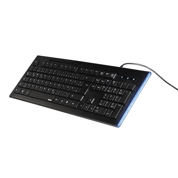 HAMA 182663, BILLENTYŰZET "ANZANO" MULTIMEDIA, (+LED) USB (182663)