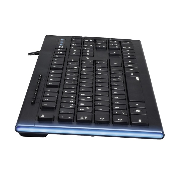 HAMA 182663, BILLENTYŰZET "ANZANO" MULTIMEDIA, (+LED) USB (182663)