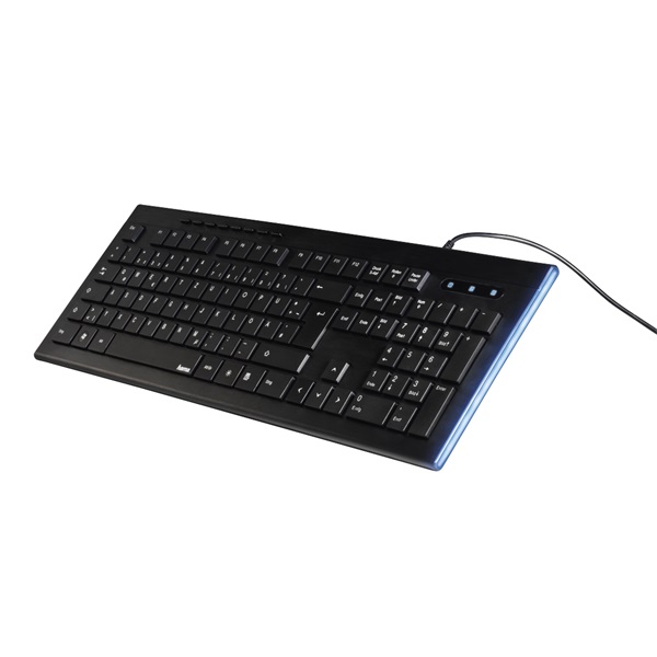 HAMA 182663, BILLENTYŰZET "ANZANO" MULTIMEDIA, (+LED) USB (182663)