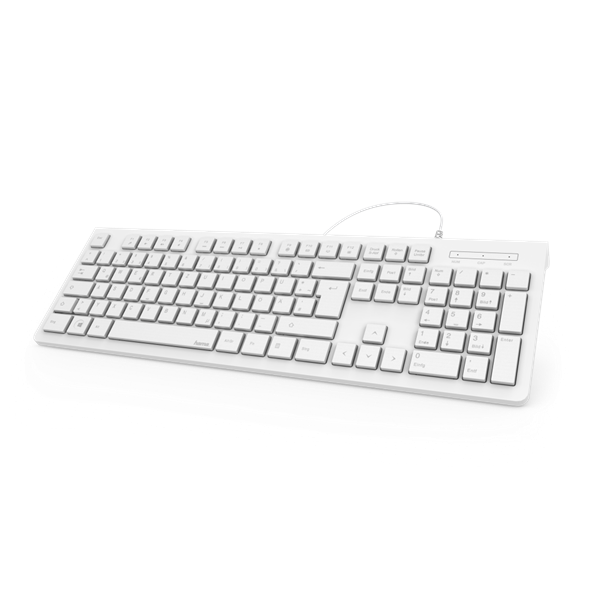 HAMA 182680, BILLENTYŰZET "KC-200", FEHÉR, USB (182680)
