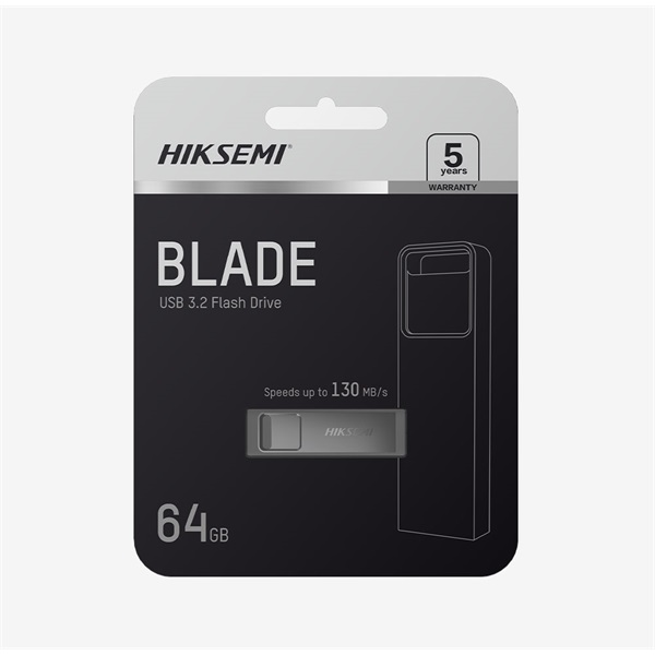 HIKSEMI Pendrive 16GB E301 U3 "Blade" USB 3.2, Szürke (HIKVISION) (HS-USB-E301 16G U3 GREY)