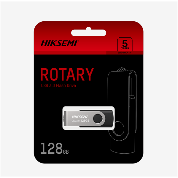 HIKSEMI Pendrive 32GB M200S "Rotary" U3 USB 3.0, Szürke-Fekete (HIKVISION) (HS-USB-M200S 32G U3)