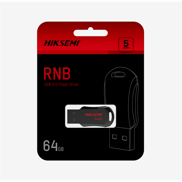 HIKSEMI Pendrive 64GB M200R "RNB" USB 2.0, Fekete (HIKVISION) (HS-USB-M200R 64G)
