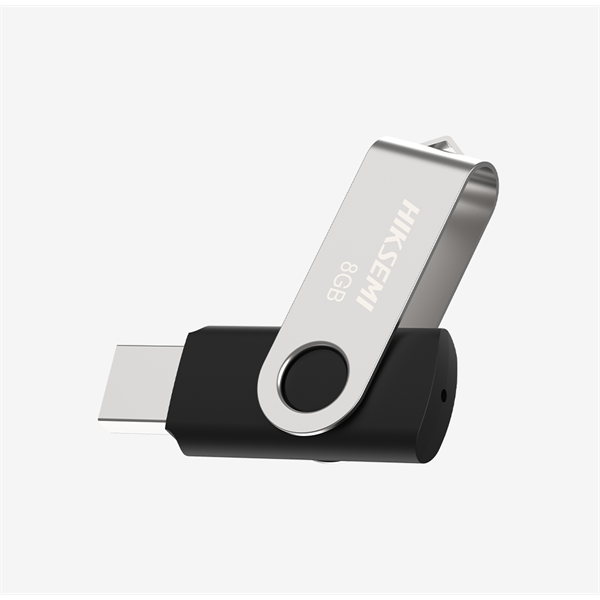 HIKSEMI Pendrive 64GB M200S "Rotary" USB 2.0, Szürke-Fekete (HIKVISION) (HS-USB-M200S 64G)