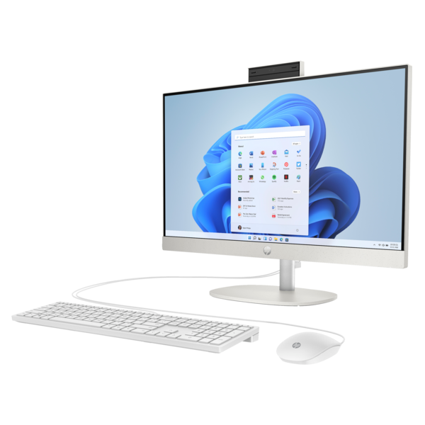 HP AIO 24-cr0010nn 23.8" FHD AG IPS, Core i3-N300 2.4GHz, 8GB, 512GB SSD, fehér (AY7P1EA#AKC)