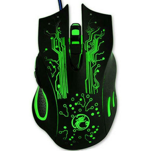 IMICE Vezetékes egér optikai, gaming X9, 3200dpi, USB, Fekete (IMICE X9)