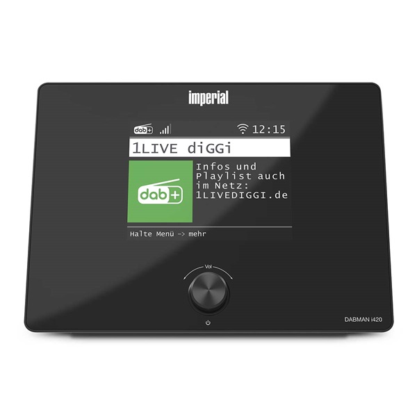Imperial DABMANI420BK kompakt hibrid rádió (internet, DAB+, FM Hi-Fi tuner) Bluetooth®-szal (DABMANI420BK)