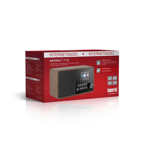 Imperial Wi-Fi internet rádió médialejátszó funkcióval, bluetooth, barna fahatású (22-320-00)
