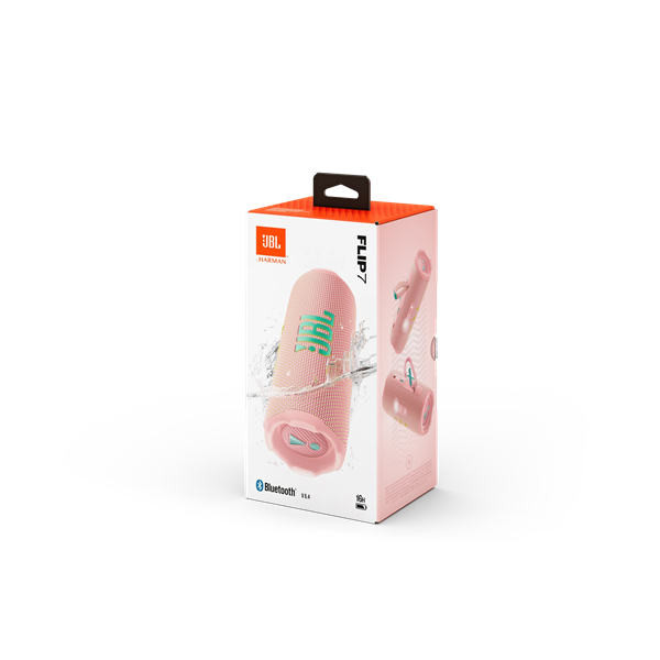 JBL FLIP 7 PINK BT hangszóró, Rózsaszín (Hordozható, vízálló) (JBLFLIP7PINK)