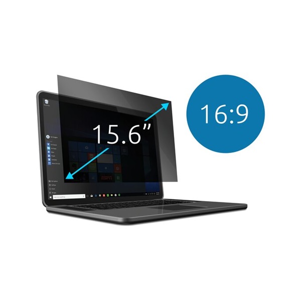 KENSINGTON Monitorszűrő (Privacy Screen Filter for 15.6" Laptops 16:9 - 2-Way Removable) (626469)